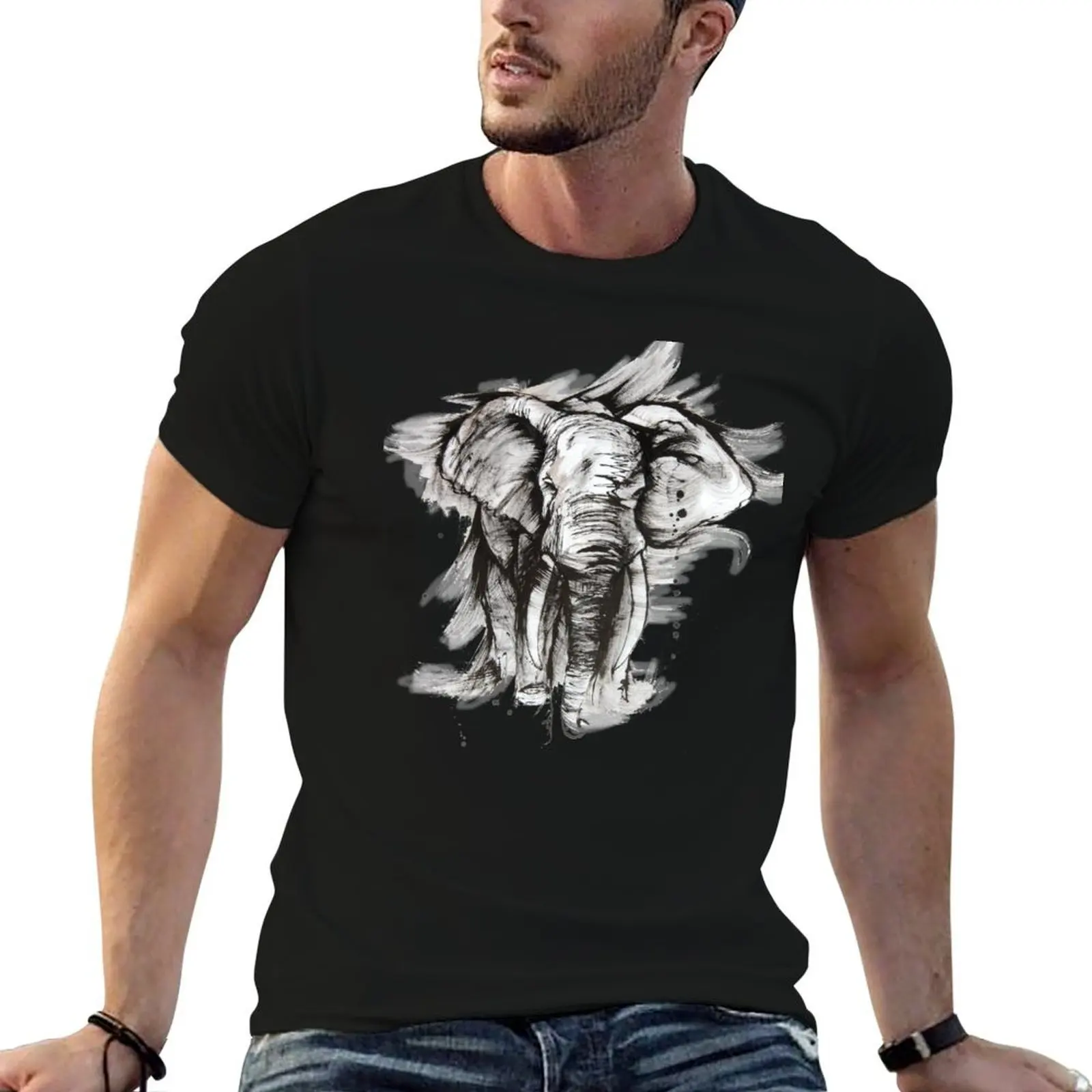 Old Soul - T-shirt avec image d'éléphant, résistant à la sueur, pour l'entraînement
