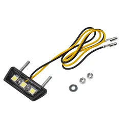 Mini lumière LED de plaque de planificateur de moto, lumière blanche en plastique, arrière de vélo de route, numéro de numéro, universel, 12V