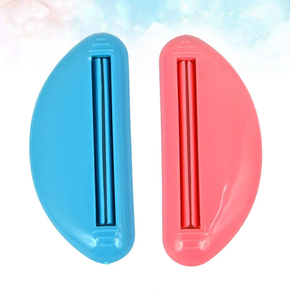 

6 Pcs Practical Manual Toothpaste Squeezers Extruder Roolling for Home Bathroom Accessories (Blue and Red Random)