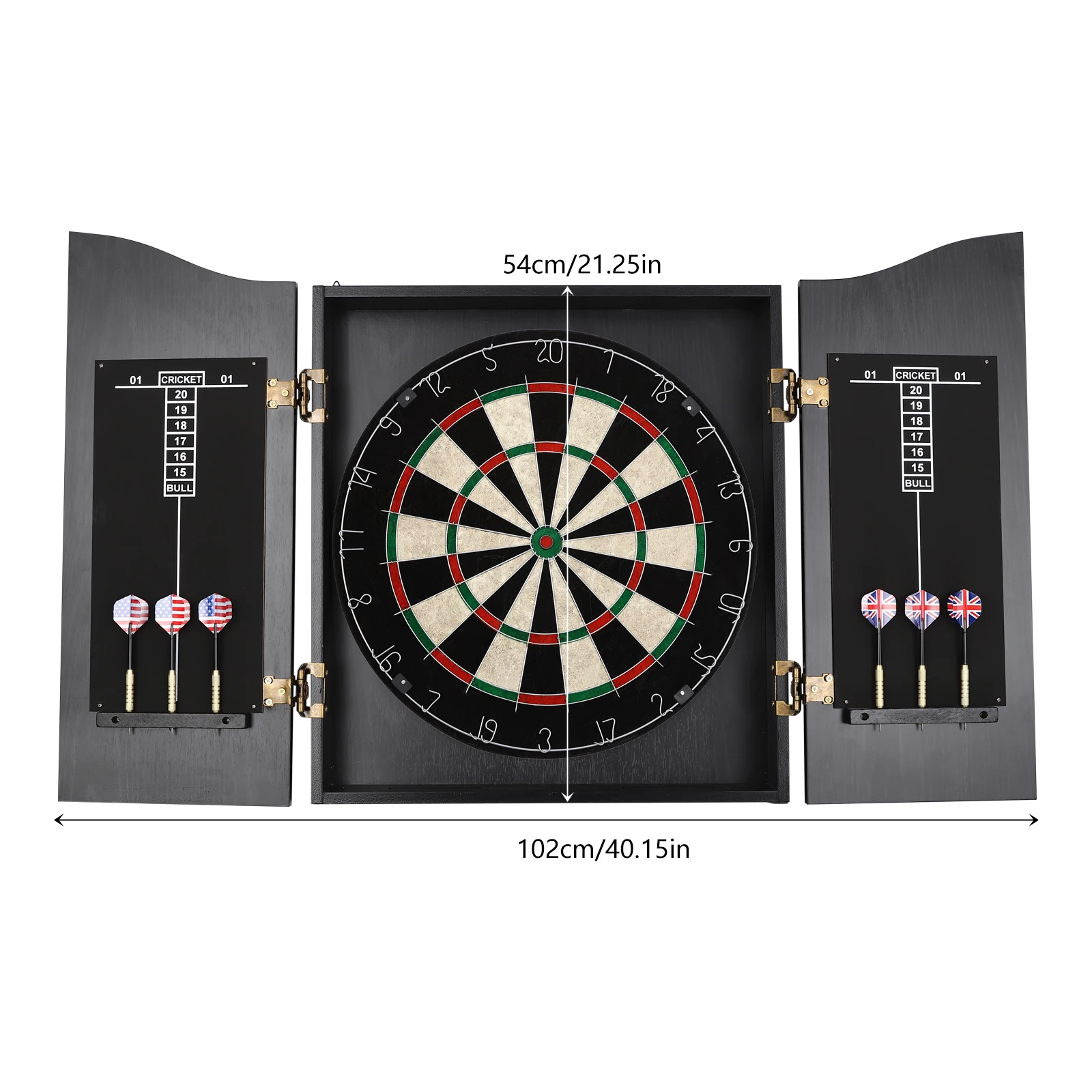 

Dartboard, Classic Dartboard Cabinet, Dart Boards Set For Adults Used In Homes, Bedrooms, Bars, Clubs, Offices Black