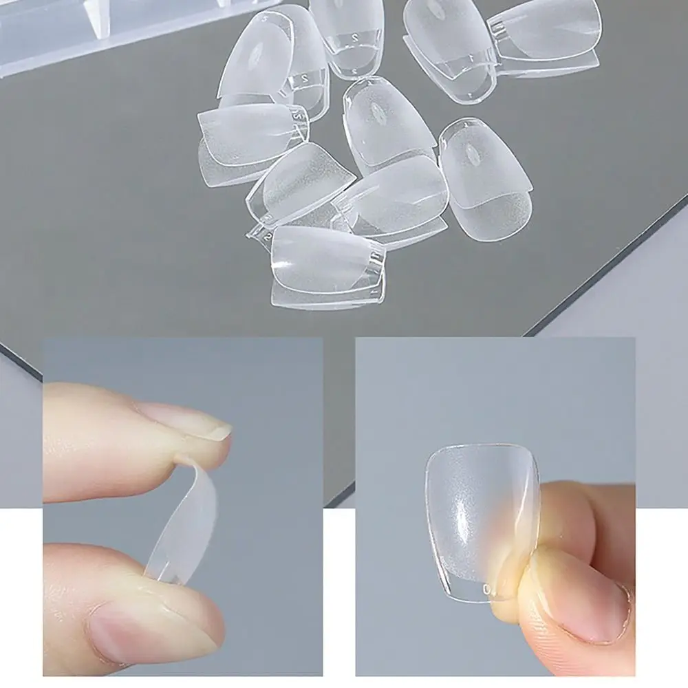 XXS 240Pcs/Box Pre-shape False Nails Tips Ultra-thin Extra Short Gelly Nail Tips Multi-Size Nail Extension Women Beauty