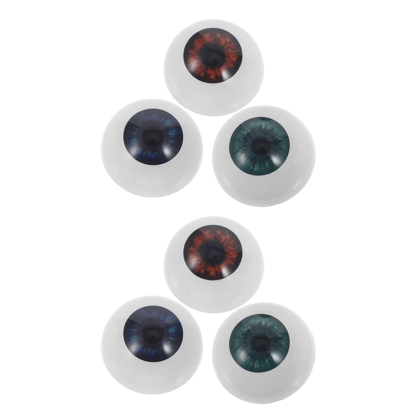 

3Pairs Acrylic Realistic Eyeballs 24mm for Halloween Horror Props Cosplay Mask Inserts Fake Eyes Prank Props Horror Eyeball
