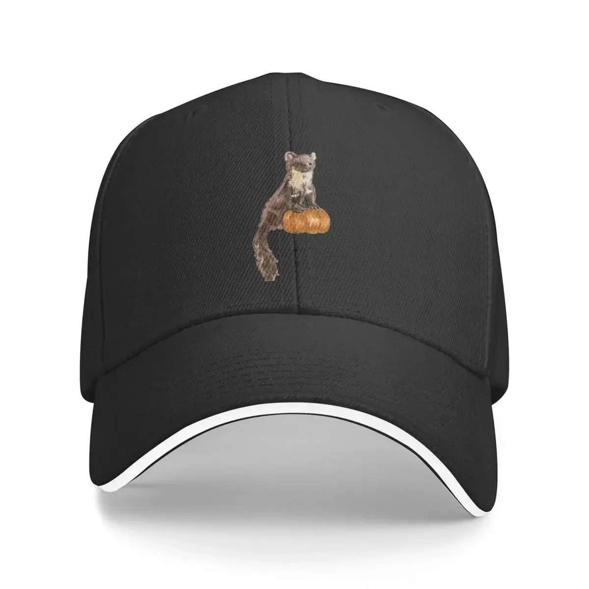 

Pine Marten with Pumpkin Baseball Cap Kids Hat Christmas Hat Sun Hats For Women Men's