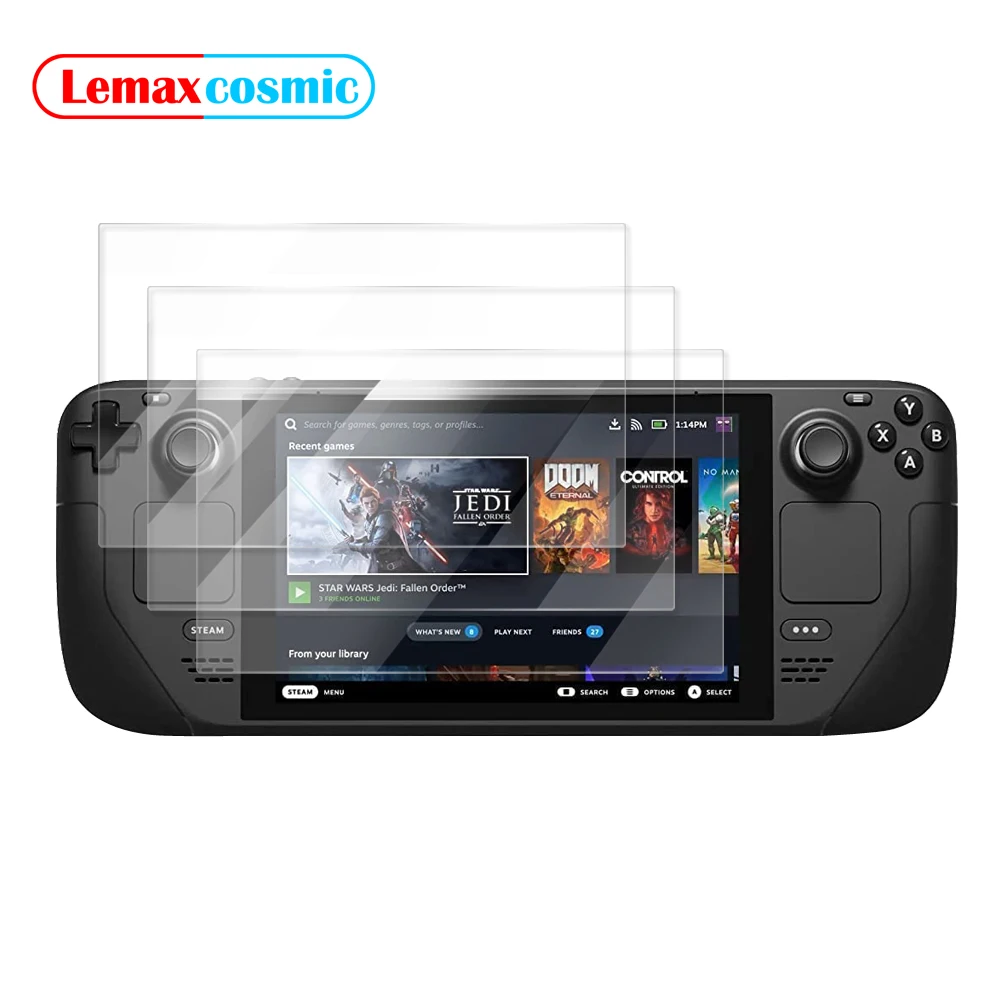 3 قطع واقي للشاشة من الزجاج المقسى لصمام سطح البخار ملحقات Steamdeck طبقة رقيقة واقية