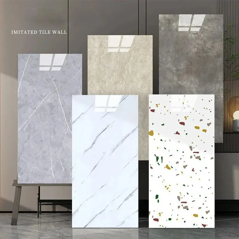 

Marble Imitation Tile Wall Sticker Self-adhesive Kitchen Sticker Oil-proof Bathroom Waterproof Background Wall Wallpaper