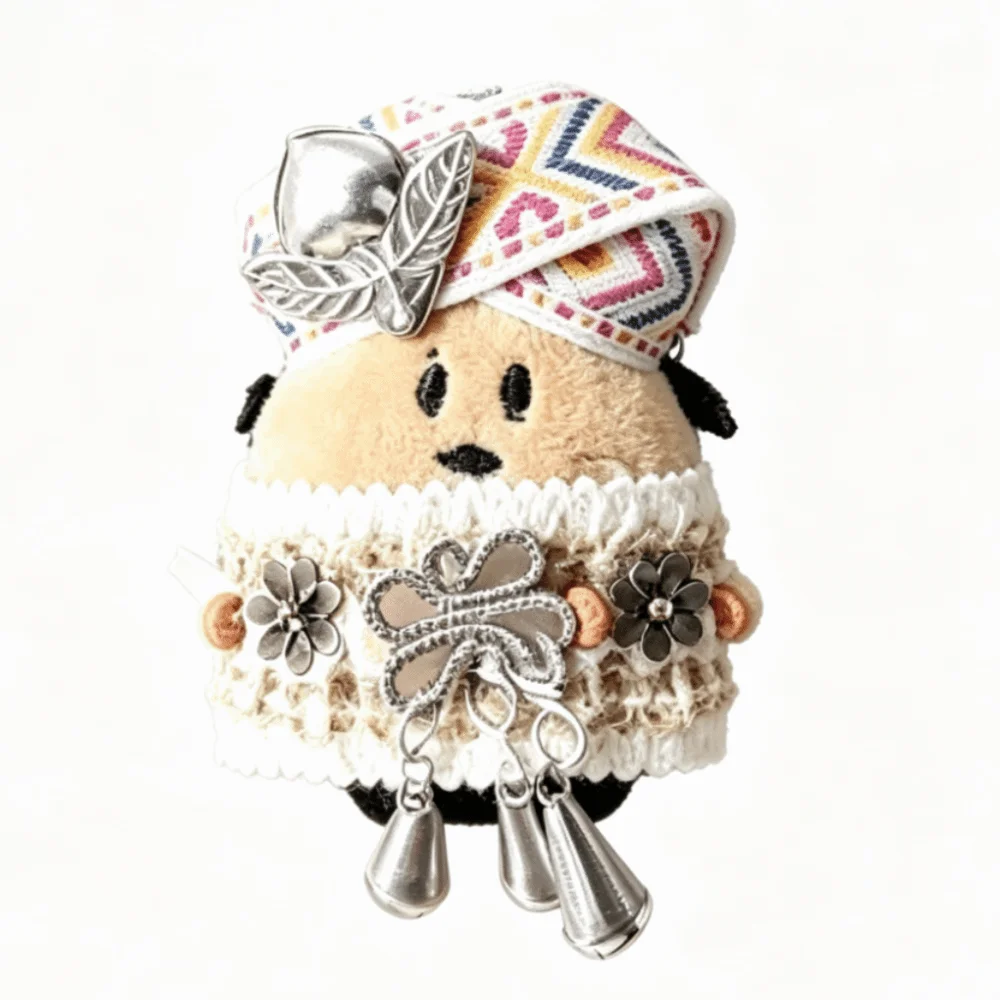 Ethnic Style Plush Potato Keychain Handmade Creative Cartoon Plush Pendant Cartoon Design Plush Plush Backpack Ornament