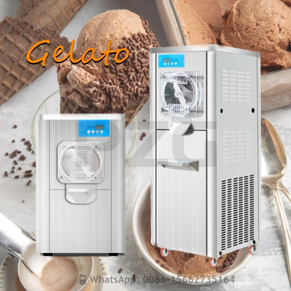 

Mini Countertop Batch Freezer Commercial Italian Gelato Hard Ice Cream Maker Machine Making