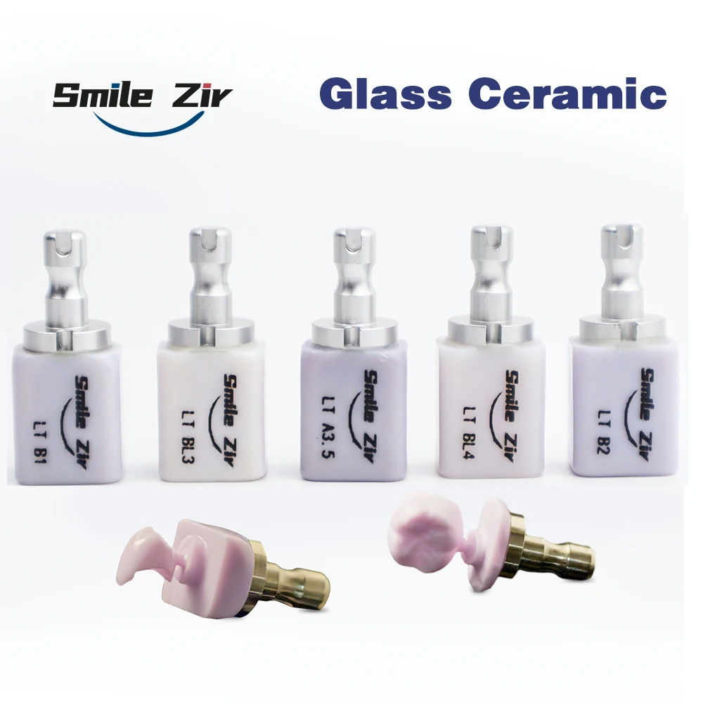 High Translucent Lithium Dislicate Blocks glass ceramic block for CAD CAM Sirona Cerec Veneer Dentist Materials 5pcs/Box