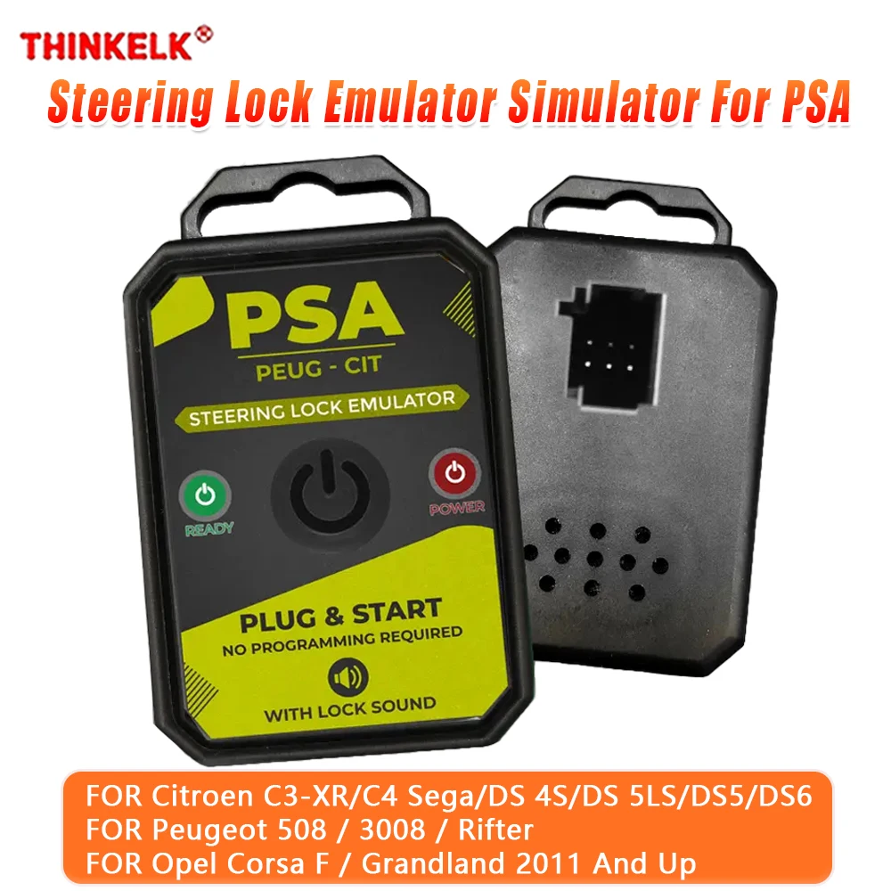 

Симулятор эмулятора замка рулевого управления для PSA, Peugeot, для Citroen, для Opel после 2011 года, программирование не требуется со звуком блокировки