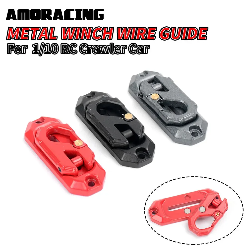 Simulation Metal Winch Magnetic Wire Guide Guide Buckle Rescue Trailer Guide Buckle For 1/10 RC Crawler Buggy Car Parts