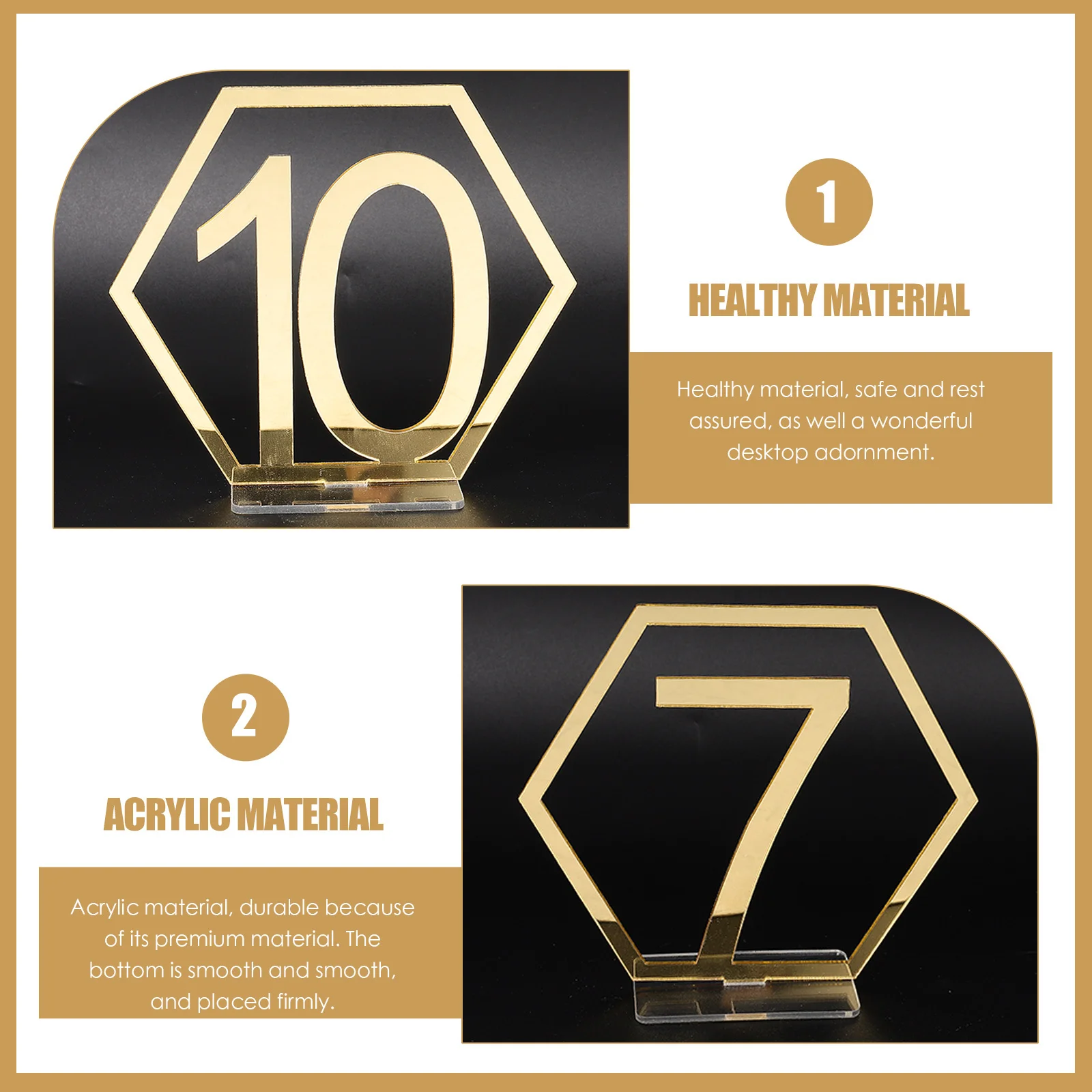 

10 Pcs Table Card Party Numbers Wedding for Restaurant Event Centerpieces Place Cards