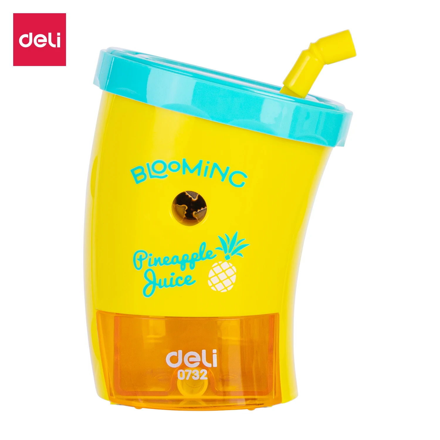 Deli Rotary Pencil Sharpener Cute Mechanical Pencil Sharpener Colorful Cola Cup Kawaii Student Stationery Table Sharperner