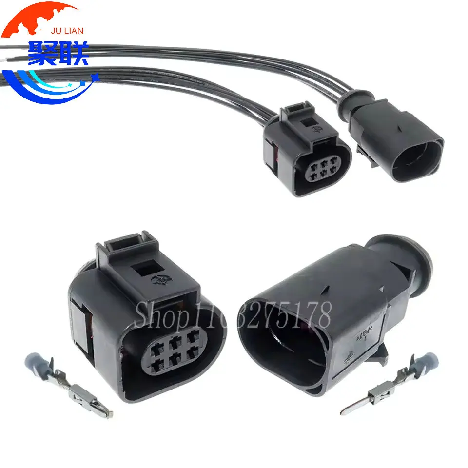 1Set 6Pin 3B0973813 1J0973713 1813139-1 42121700 1.5mm Auto ACC Plug Door Lock Reversing Radar Throttle Socket 1J0 973 713