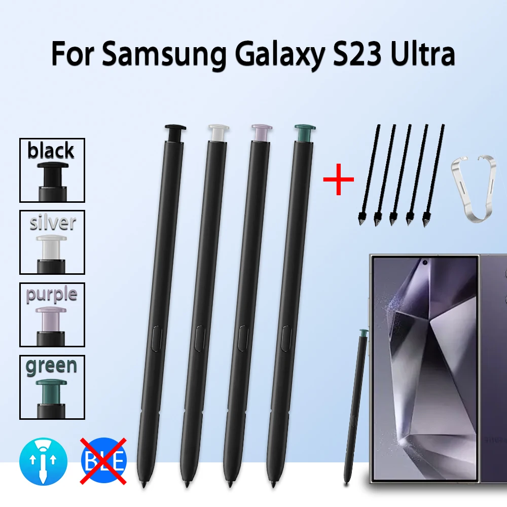 Stylet de remplacement S Pen EJ-PS918 compatible avec Samsung Galaxy S23 Ultra 5G SM-S918B, stylet EMR sans Bluetooth + embouts