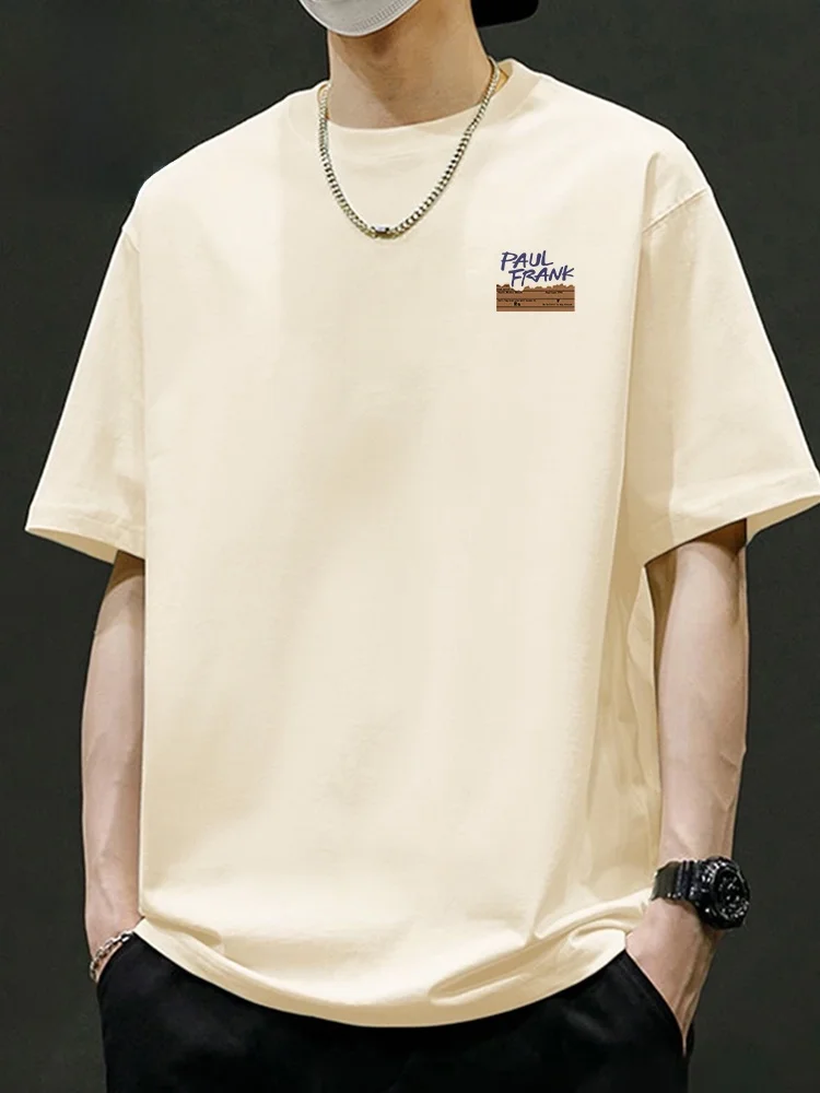 

Heavyweight Pure Cotton ort Sve T-irt Men Summer Casual American f Sve Trendy Brand Tee Breathable Pr...