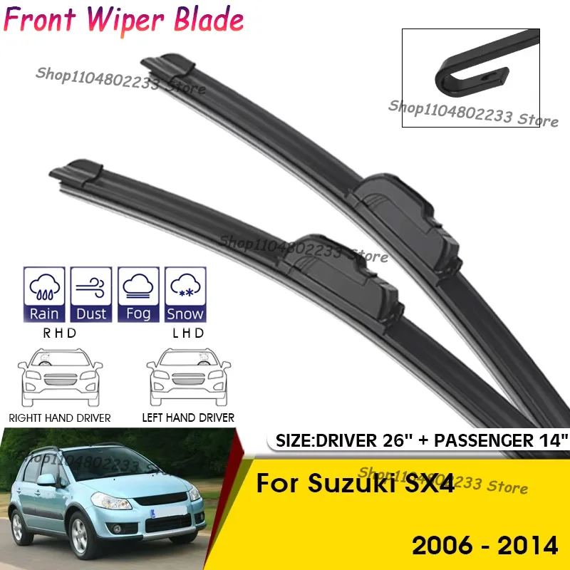 

Front Car Windshield Wiper Cleaning Blades For Suzuki SX4 2006-2014 Windshield Windscreen Front Window Blades