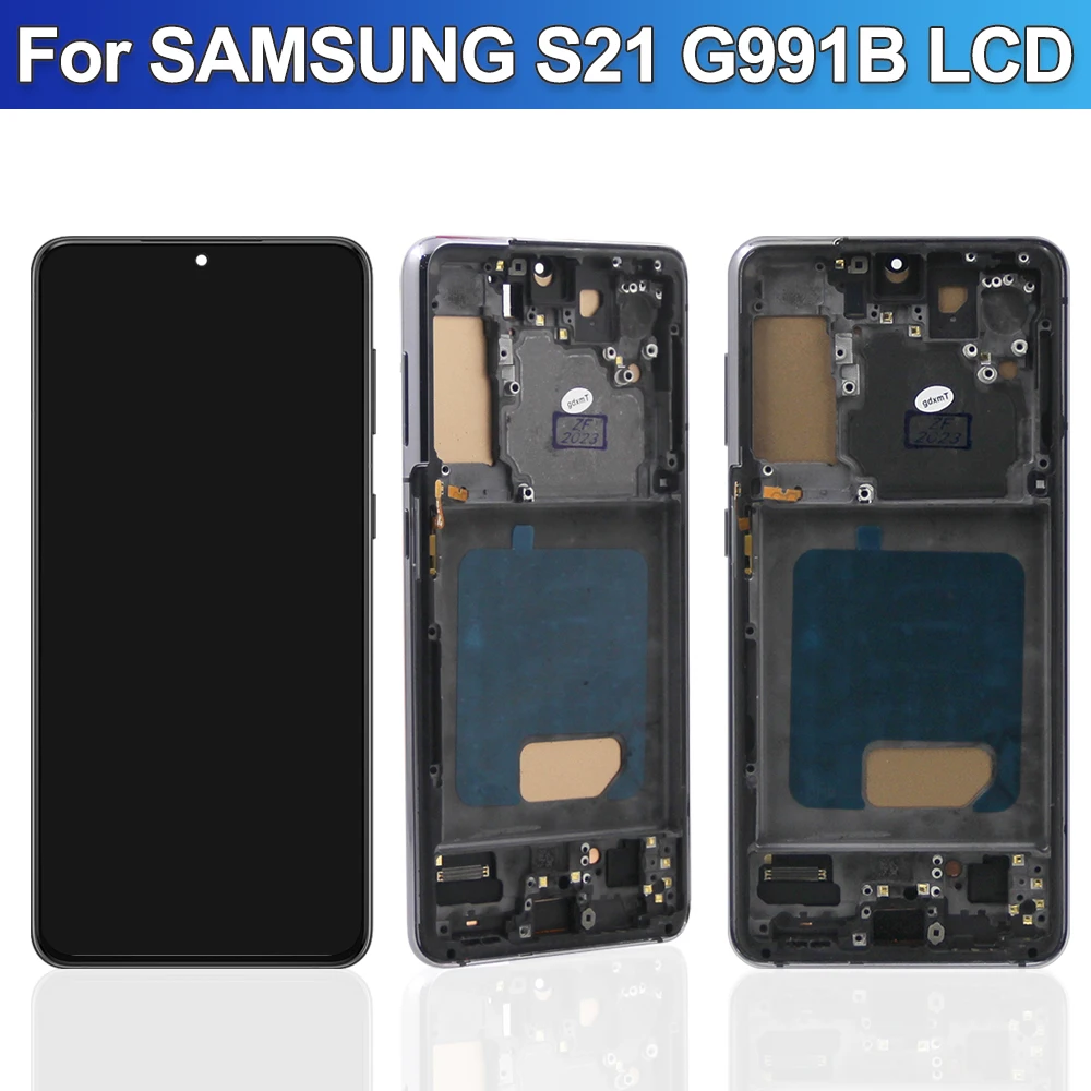 TFT S21 Screen, For Samsung Galaxy S21 LCD Display G991B SM-G991B Touch Digitizer Screen Replacement For Samsung S21 5G +Frame