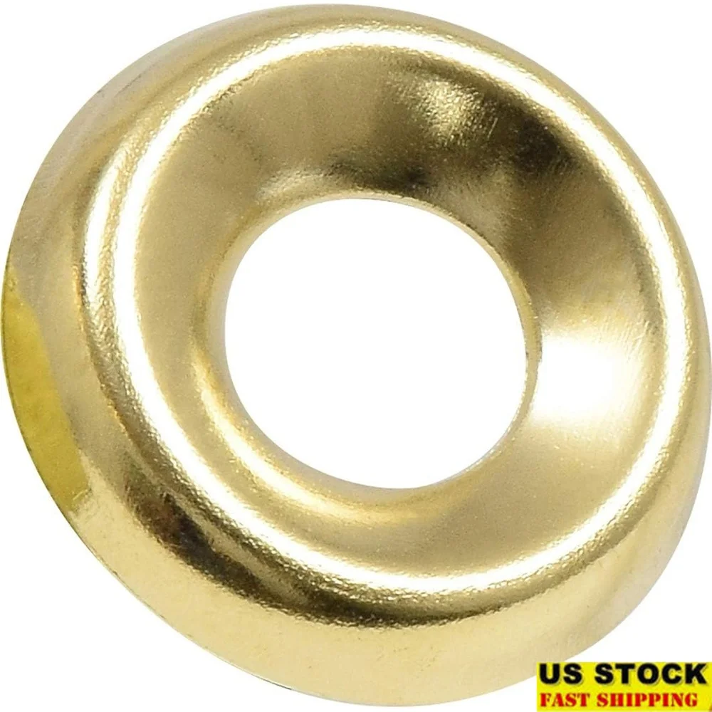 

310300 Number-6 Countersunk Finish Washer 100-Pack Brass Ideal Load Bearing Decorative Applications Prevents Fasteners Pulling