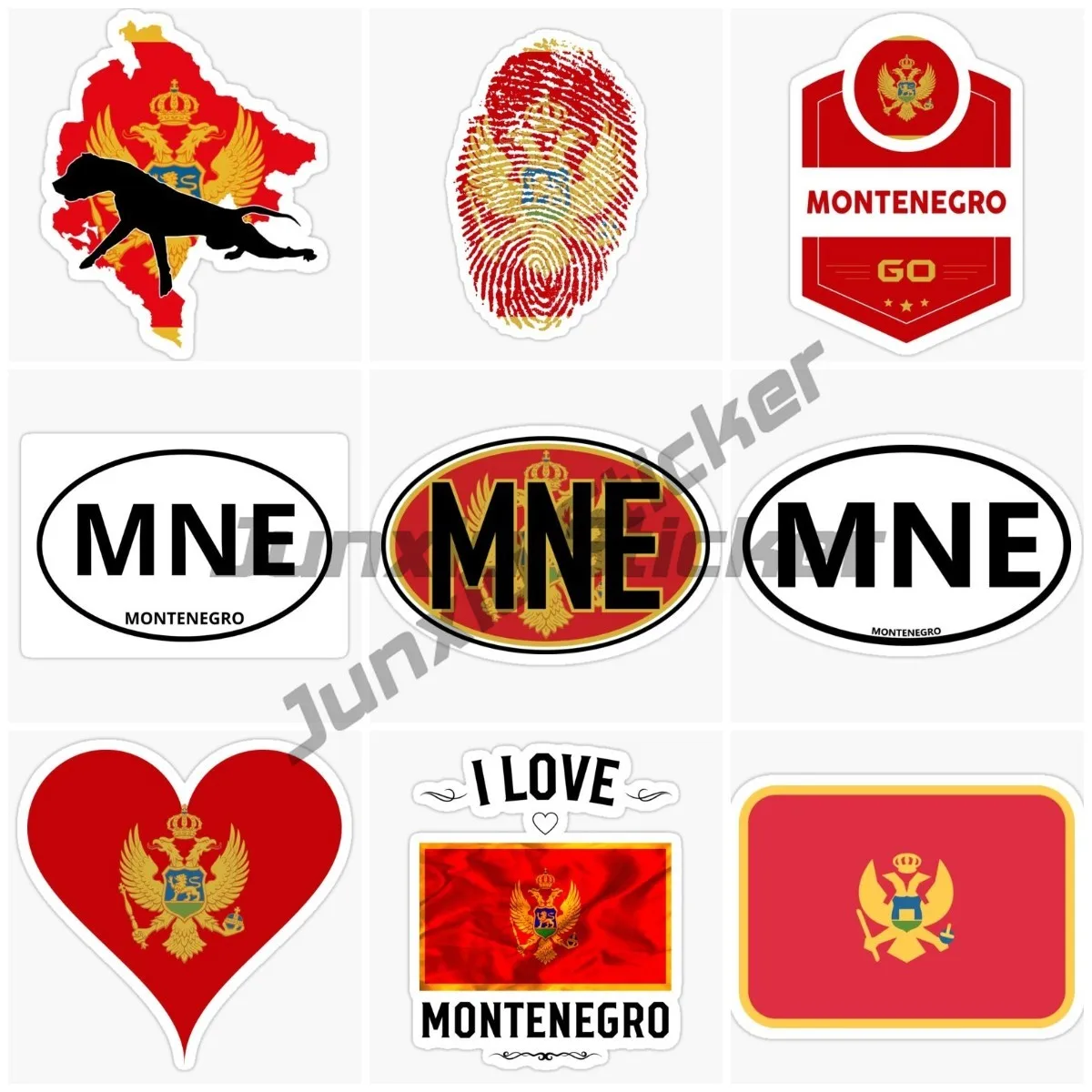 

MED Creative Montenegro Flag Map Sticker Motorcycle Car Bumper Laptop Accessories Truck Window Bike Van Helmet Racing Decals