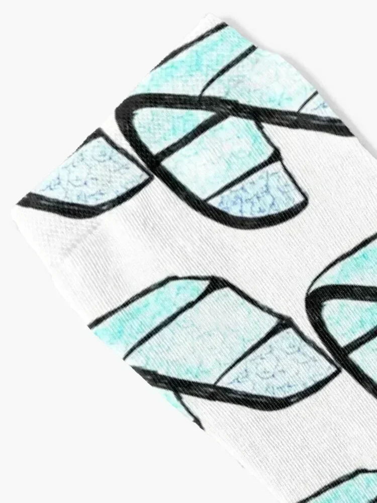 Simple Kitesurf Kite - Ocean water Socks valentine gift ideas sports stockings designer Boy Socks Women's