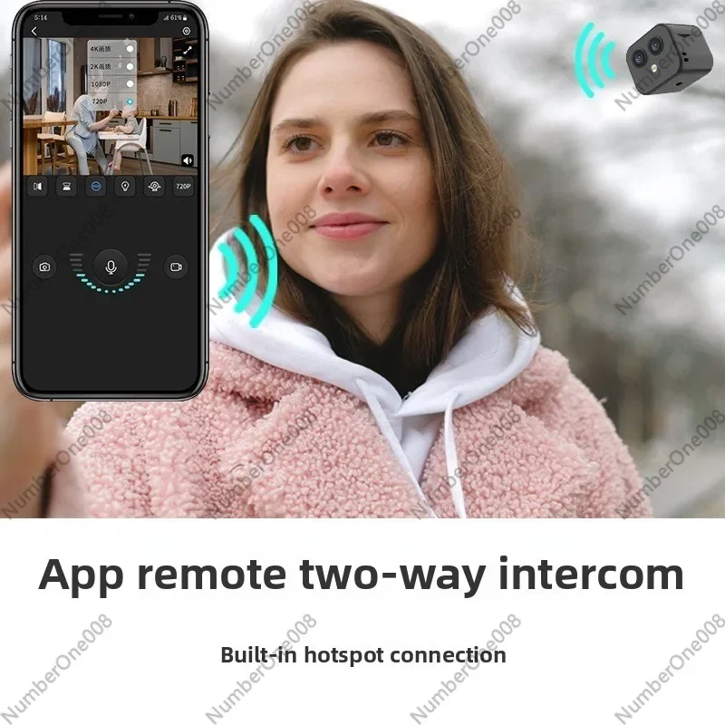 4K HD Wireless Security Camera, Dual Lens WiFi IP Camera, Home Indoor Surveillance with Night Vision