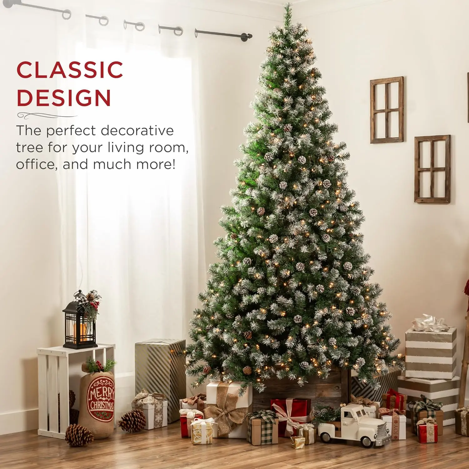 Best Choice Products 12ft Pre-Decorated Holiday Christmas Tree for Home, Office, Party Decoration w/ 4,188 PVC Branch Tips