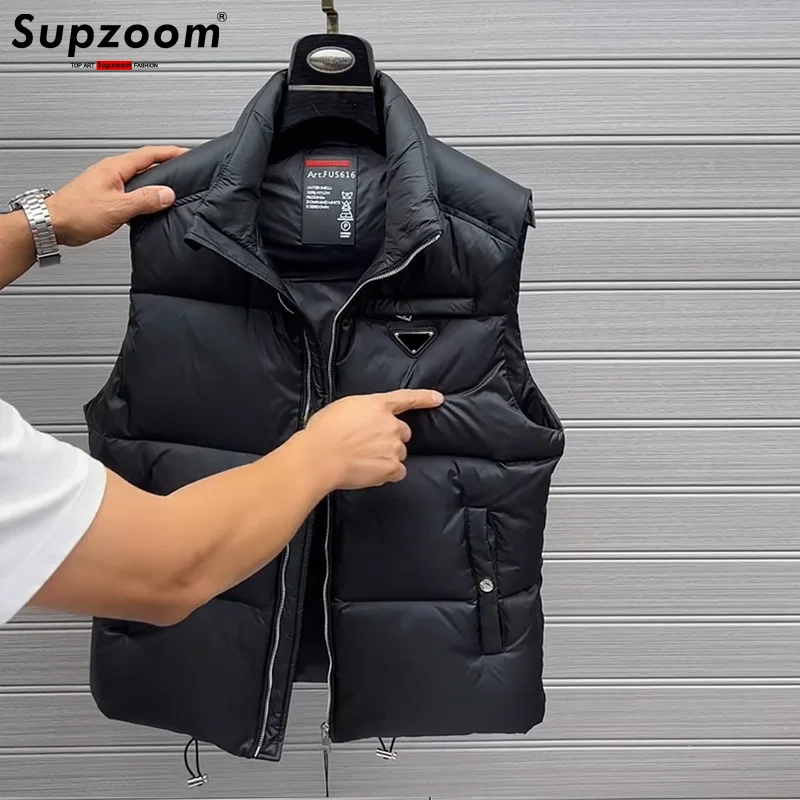 Supzoom 2025 Top Fashion New Arrival Stand Collar Autumn And Winter For Men And Women Warm Thickened Down Vest