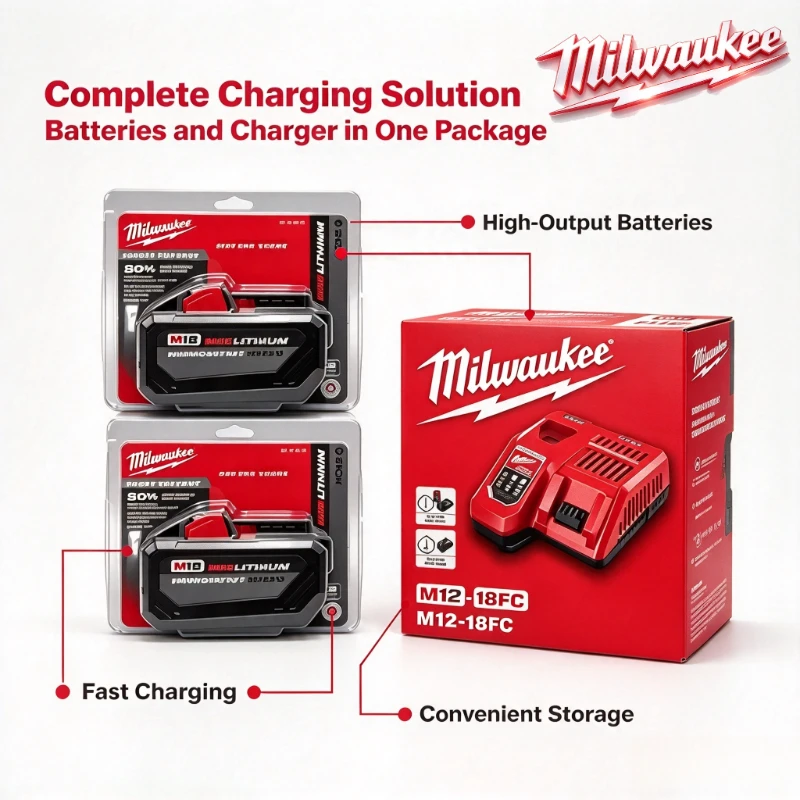 100% New Milwaukee M18 6.0Ah High Output Battery 18V Lithium-ion Rechargeable for Milwaukee M18 Cordless Power Tools 18v Battery