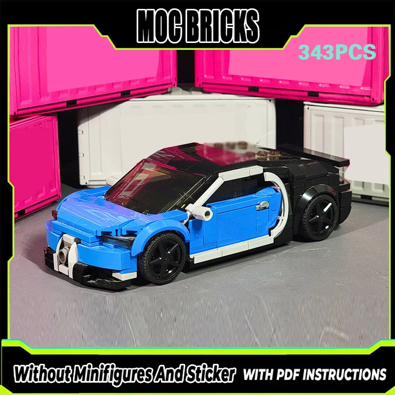 

Speed Racing Car Model MOC Building Bricks Two-Door Supercar Modular Technology Gifts Holiday Assemble Children Toys Suit