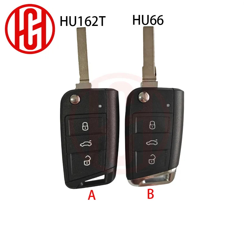 3 Bottons Car Key Shell for Volkswagen Tiguan VW Golf MK7 for Skoda Octavia A7 for Seat Leon Ibiza Altea HU66/HU162T Blade
