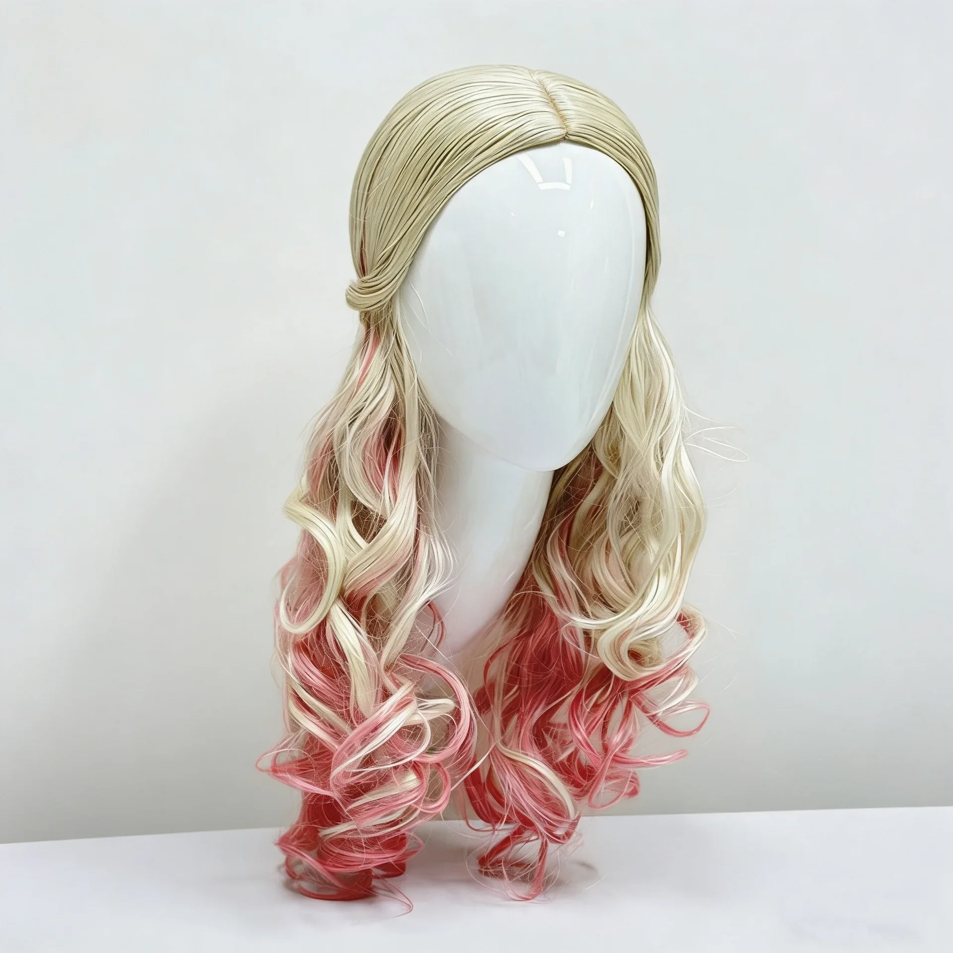 Wall hanging long neck head mold wig hat white wall hanging elbow mold FRP display props wall hanging head hat rack
