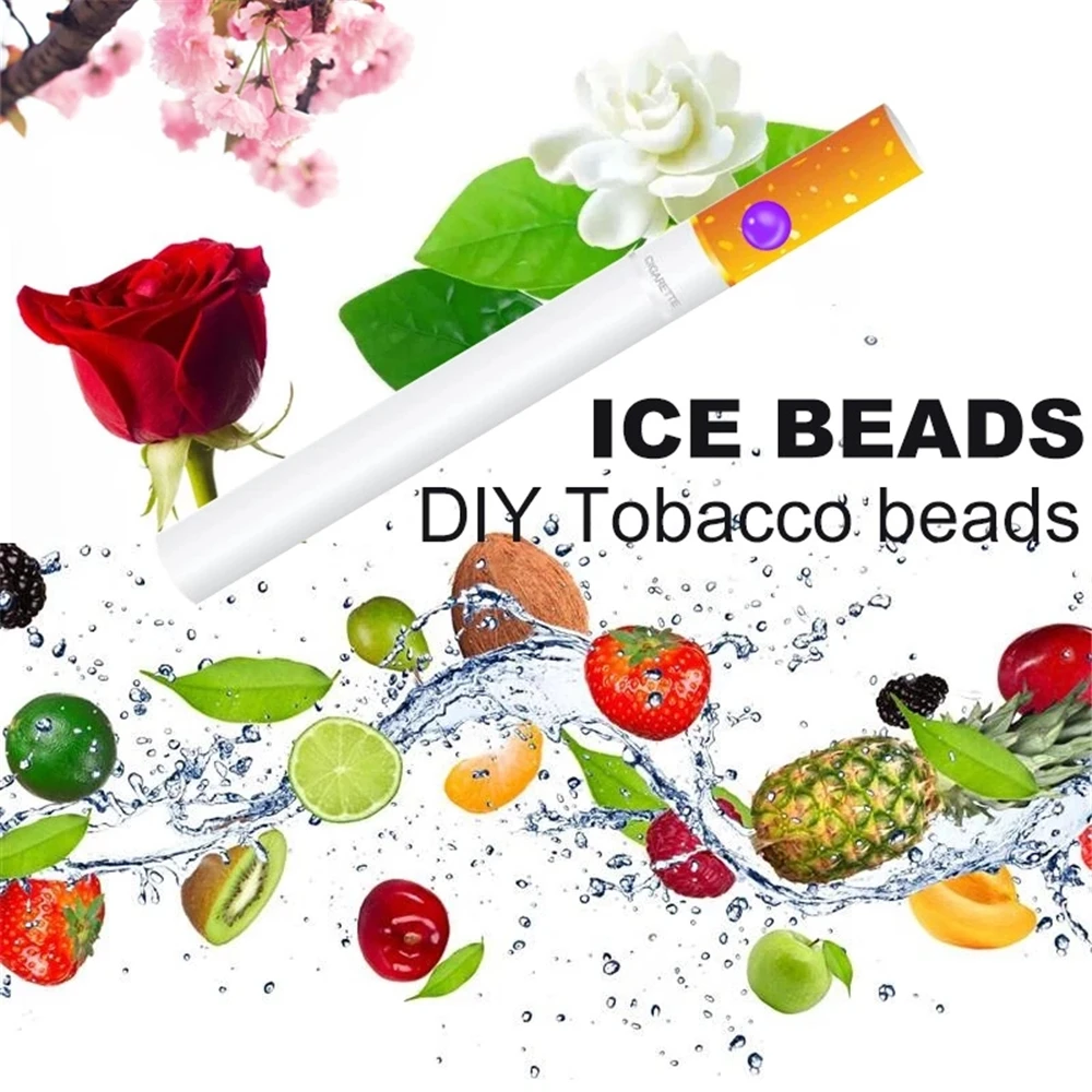 100pcs Cigarette Pops Bead Mixed Fruit Flavor Mint Flavor Ice Cigar Pop-up Bead Cigarette Mouth Filter Smoking Tool Mens Gift