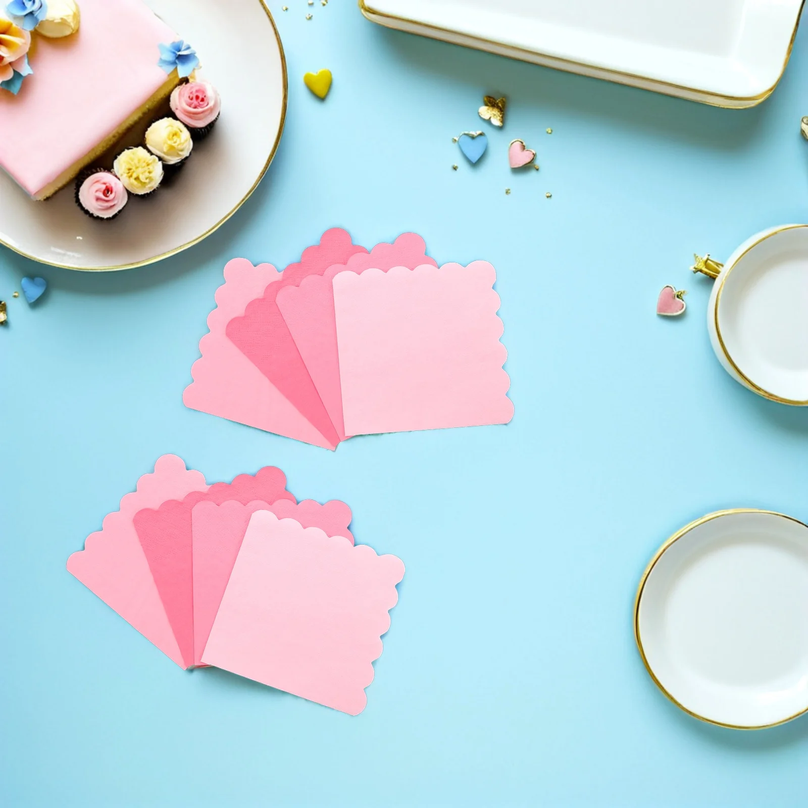 

100Pcs Pink Gradient Paper Napkins Disposable Elegant Party Tissue Decorative Cocktail Dinner Napkins for Wedding Birthday