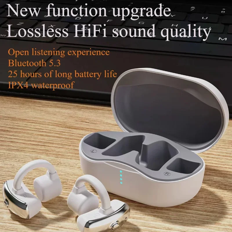 Remax Openbuds P2 Bluetooth 5.43 Earphone Clip-on Bone Conduction Wireless Earphones Music and Call Headphones IPX4 Waterproof