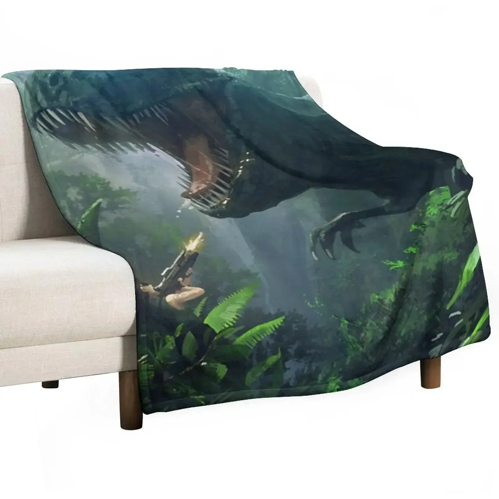 ARK: ENDURE DINO ATTACK T-REX ENDURE Throw Blanket bed plaid Furrys anime Blankets