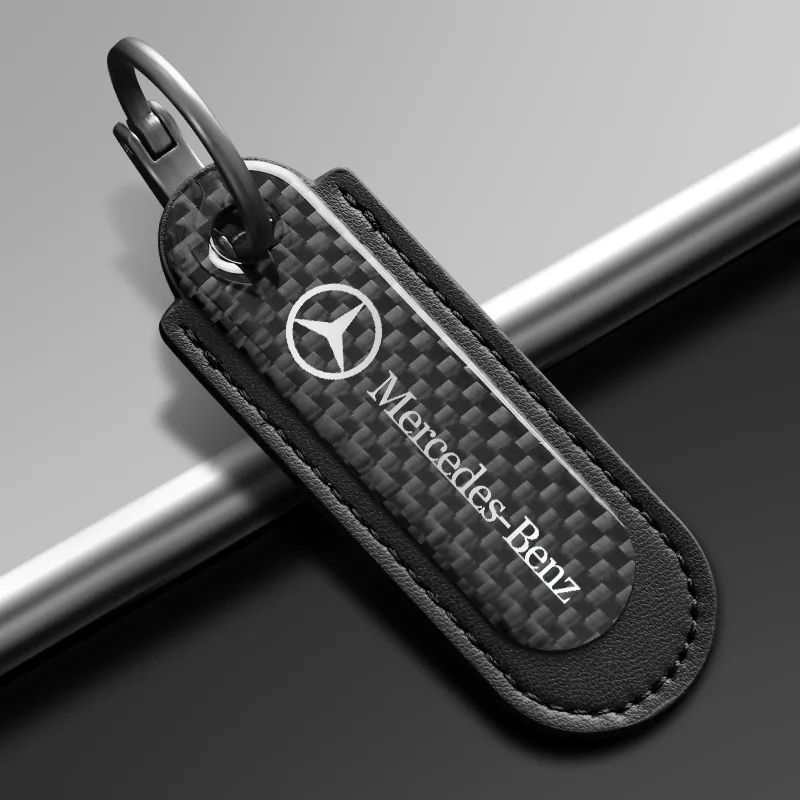 Porte-clés créatif en Fiber de carbone de haute qualité, 1 pièce, pour Mercedes Benz A C E S G Class GLC CLE CLA GLB GLS W177 W205 W213