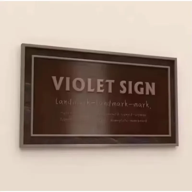 Modern Violet Custom No MOQ Room Numberand House Name Plate Signs for Hotel ApartmentHome Door Decoration