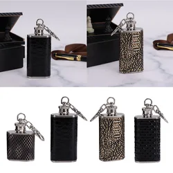 1/2 Oz Stainless Steel Hip Flask With Keychain Portable Pocket Hip Flask Alcohols Whiskey Hip Flask Drinkware