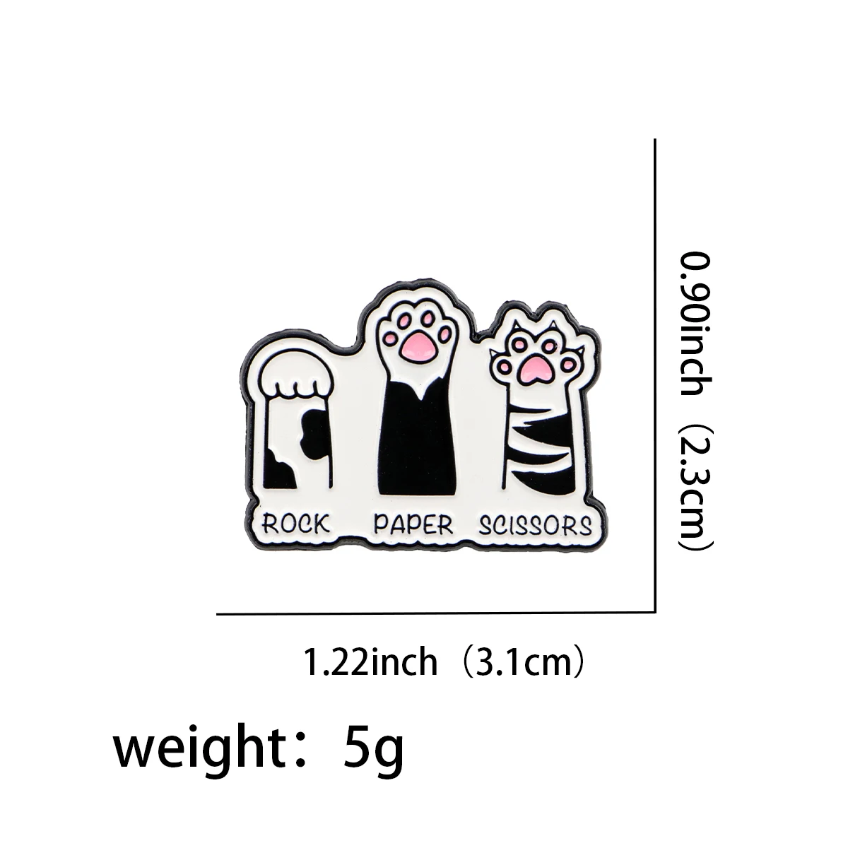 Pin Enamel Cakar Kucing Kartun Lucu Bros Hewan Pin Kerah Lencana untuk Ransel Aksesoris Pakaian Perhiasan Kawaii Hadiah