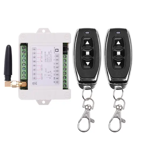 12V 24V 36V 새로운 사용자 정의 무선 원격 제어 스위치 2 채널 433Mhz 릴레이 모터 원격 제어 차고 문 원격 오프너