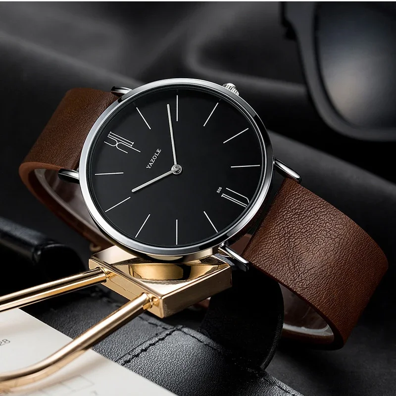 Hot Sales YAZOLE Watches Men 2024 Fashion Simple Men\'s Watch Wristwatch Ultra Thin Quartz Clock Waterproof Relogio Masculino