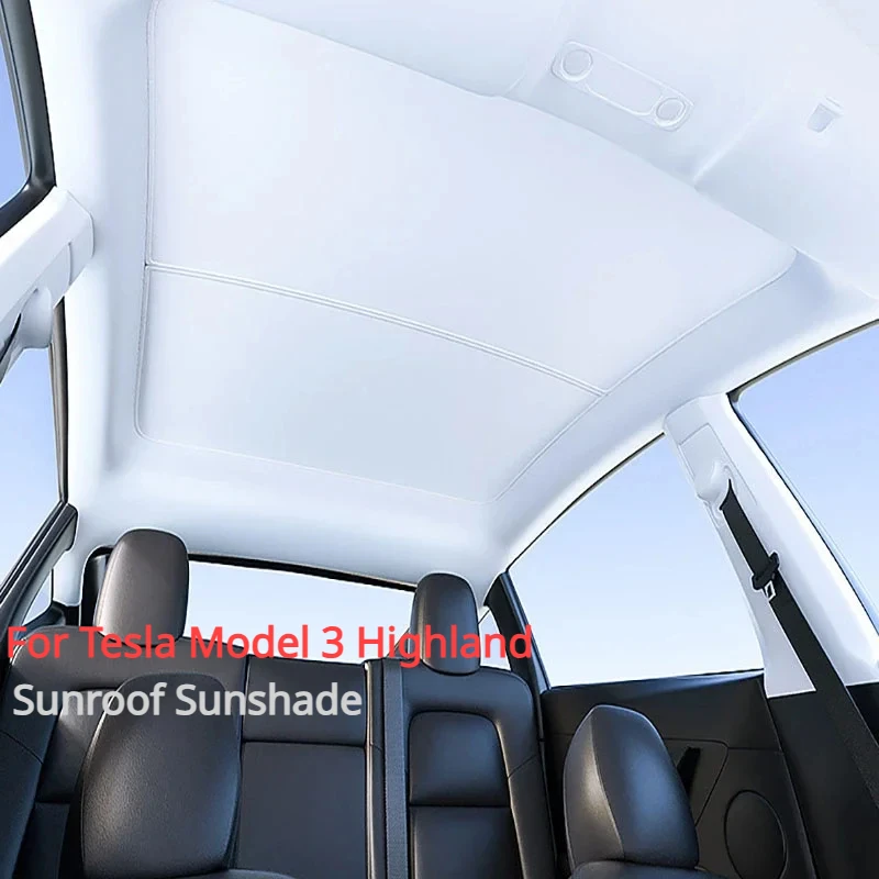 

Upgrade Ice Cloth Buckle Sun Shades Glass Roof Sunshade For Tesla Model 3 Highland Front Rear Sunroof Skylight Car Accessories