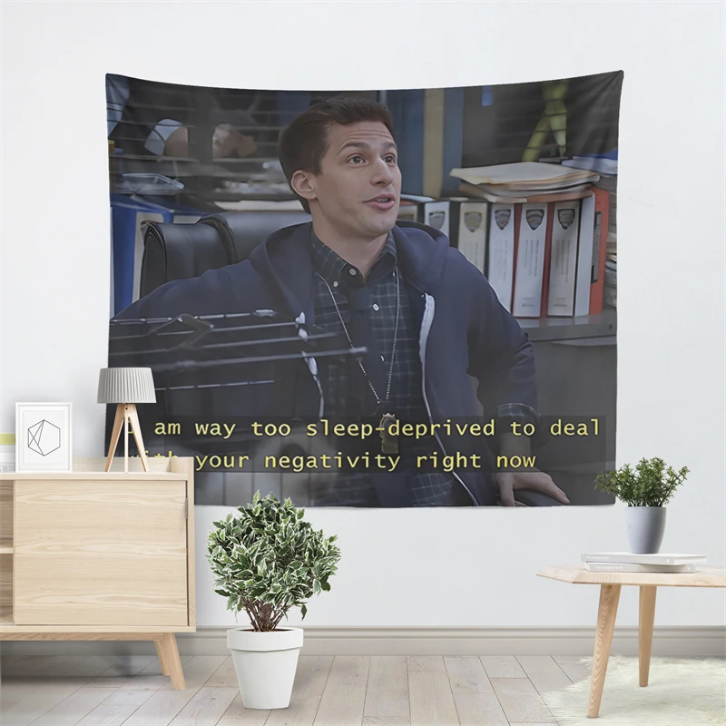 Aertemisi Jake Peralta is Sleep Deprived Tapestry Wall Hanging Art for Bedroom Living Room Decor College Dorm Party Backdrop