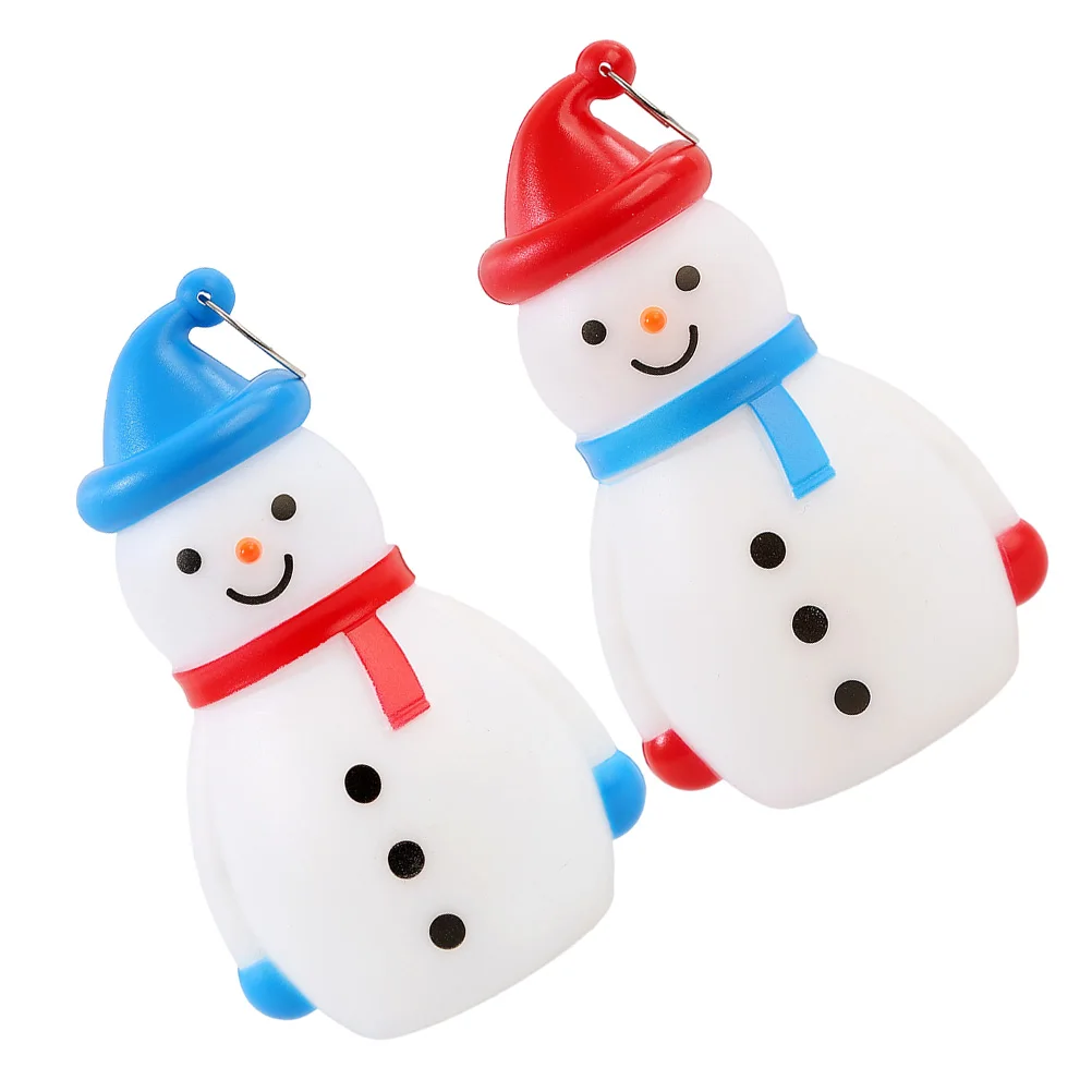 

2pcs Christmas Snowman Led Lights Festive Decorative Night Light For Bedroom Living Room Holiday Party Operated Indoor