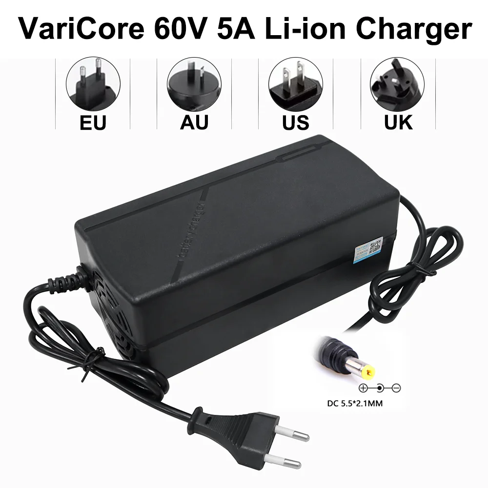 شاحن بطارية VariCore-Lithium ، حزمة بطارية ليثيوم أيون ، شاحن عربة ، 60V ، 16 String ، 5A