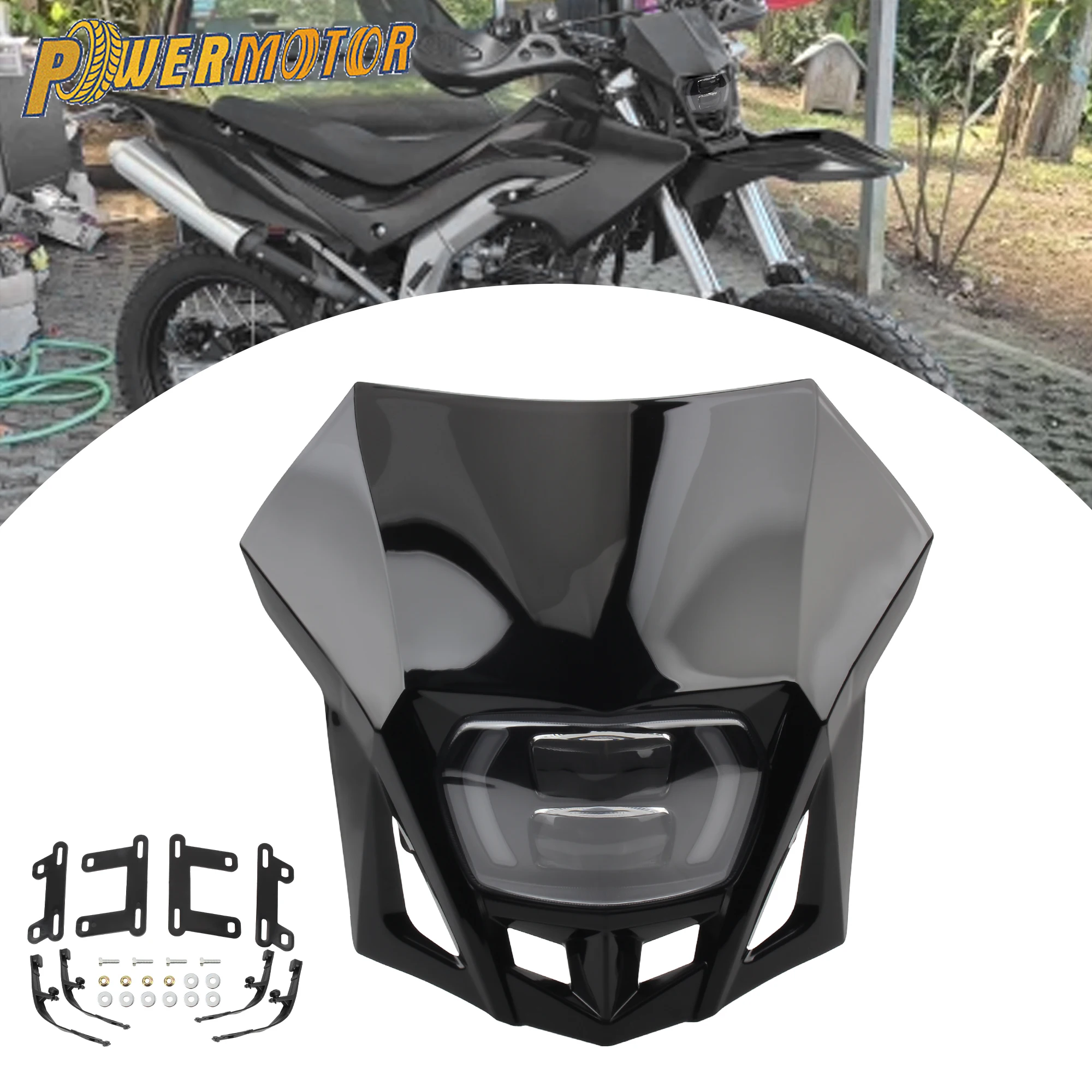 

NEW Motorcycle LED Headlight Assembly for KTM Yamaha Kawasaki Suzuki Honda KLX CRF WR YZ 250 450 Enduro DirtBike Headlamp Parts