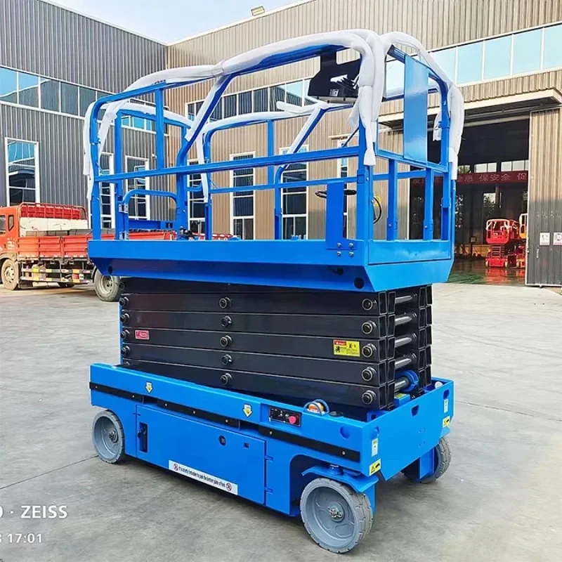 Self-propelled Scissors Lift Man Lift Battery Power Aerial Work Electric Lift Platform For Sales