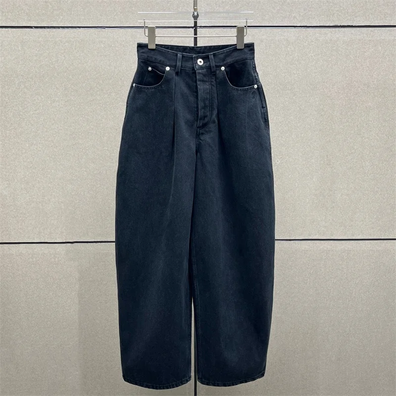 

Women's jeans New high waisted slim fit straight leg pants for the summer of 2026 100% pure cotton wide leg pants Denim pants