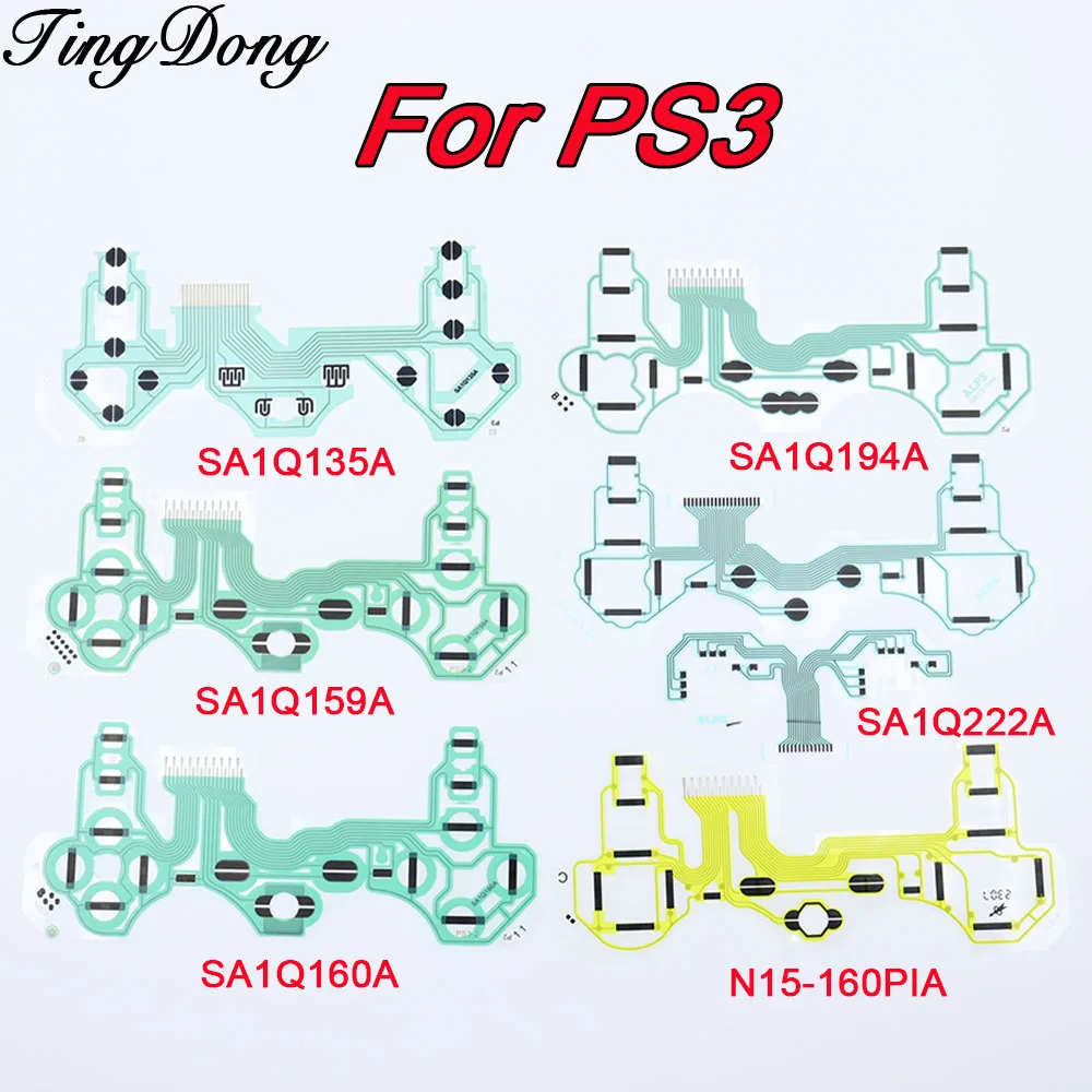 2PCS Für PS3 Spiel Controller Leitfähigen Film Tastatur Taste Band Flex Kabel SA1Q135A 159A SA1Q160A SA1Q194A SA1Q222A N15-160PIA