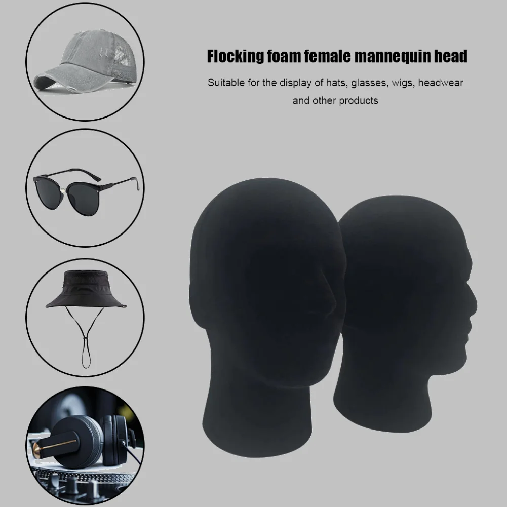 Praktischer Schaumstoff-Mannequin-Kopf (männlich/weiblich) für Hüte, Perücken, Brillen – Stabiler Display-Ständer für Einkaufszentren und Garderoben
